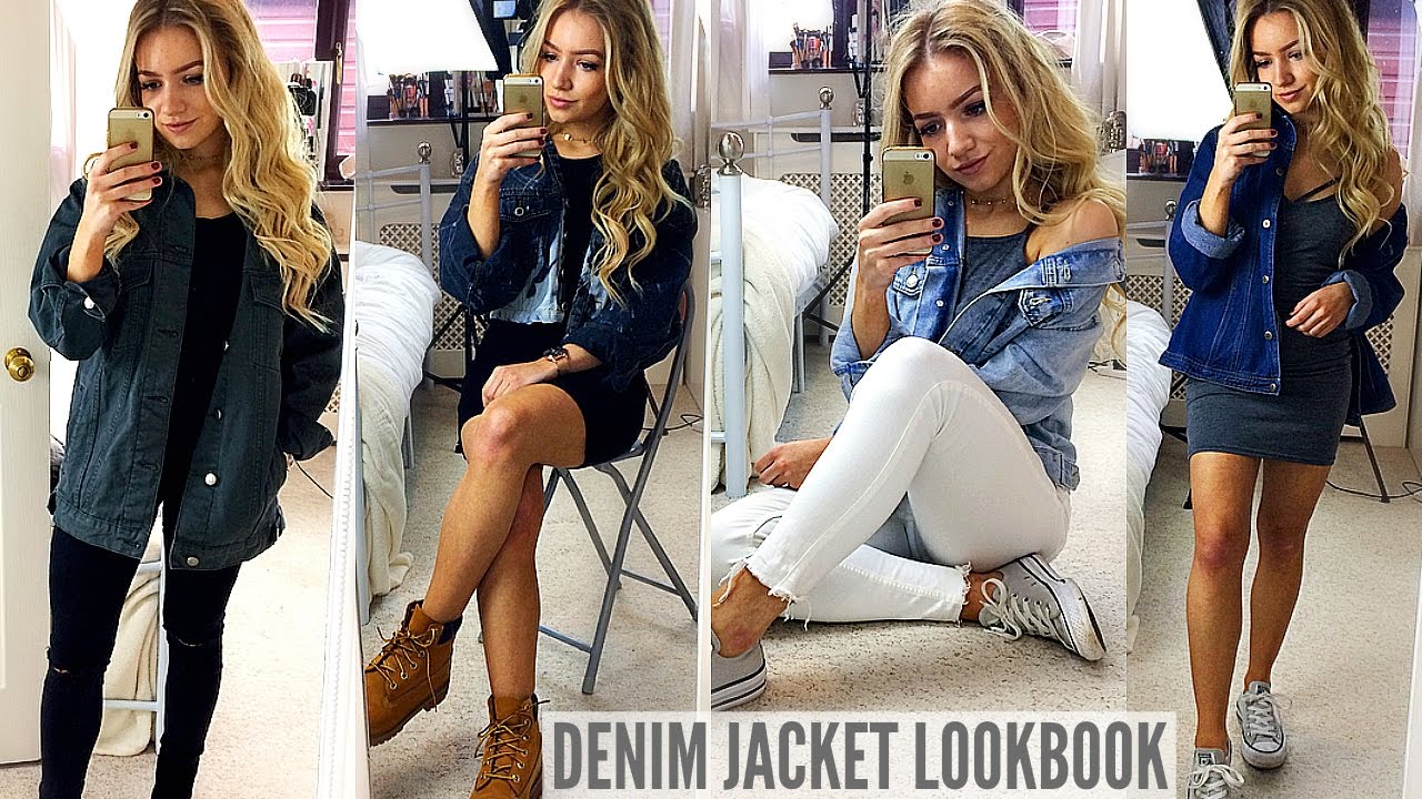 DENIM JACKET OUTFIT IDEAS! LOOKBOOK / HOW I STYLE! - YouTube