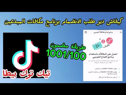 كيفاش دير طلب مراجعة شركاء برنامج مكافات المبدعين تيك توك بيطا الربحTiktok Beta