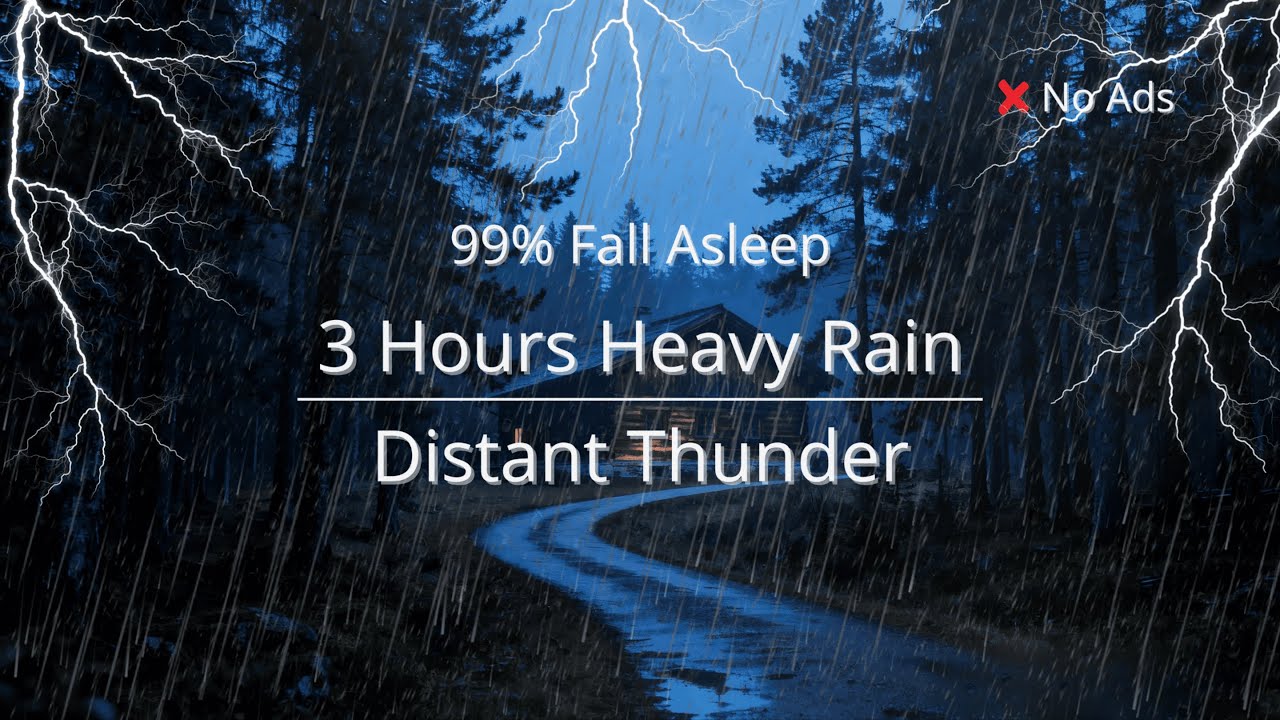 Rain Sounds For Sleeping - Soothing Heavy Rain And Thunder At Night For ...