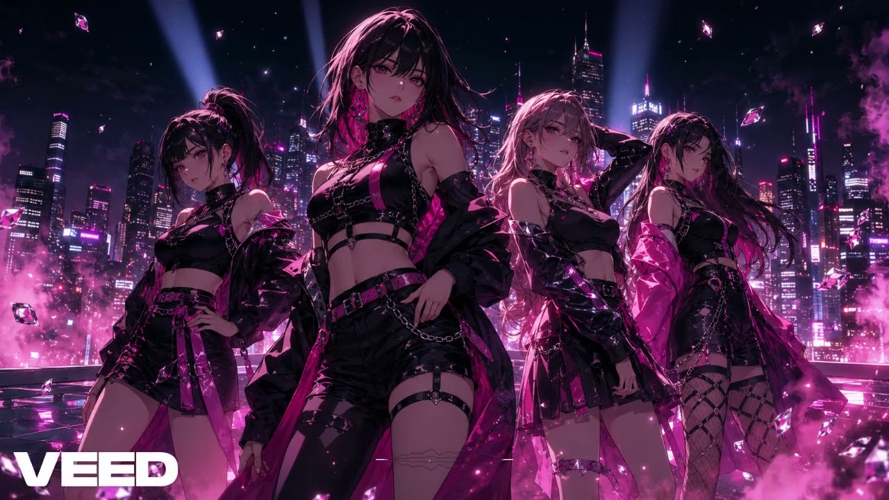 Pink Venom Night — Japanese K-Pop Style Dance Song | Female Group