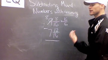 Subtracting Mixed Numbers with Renaming