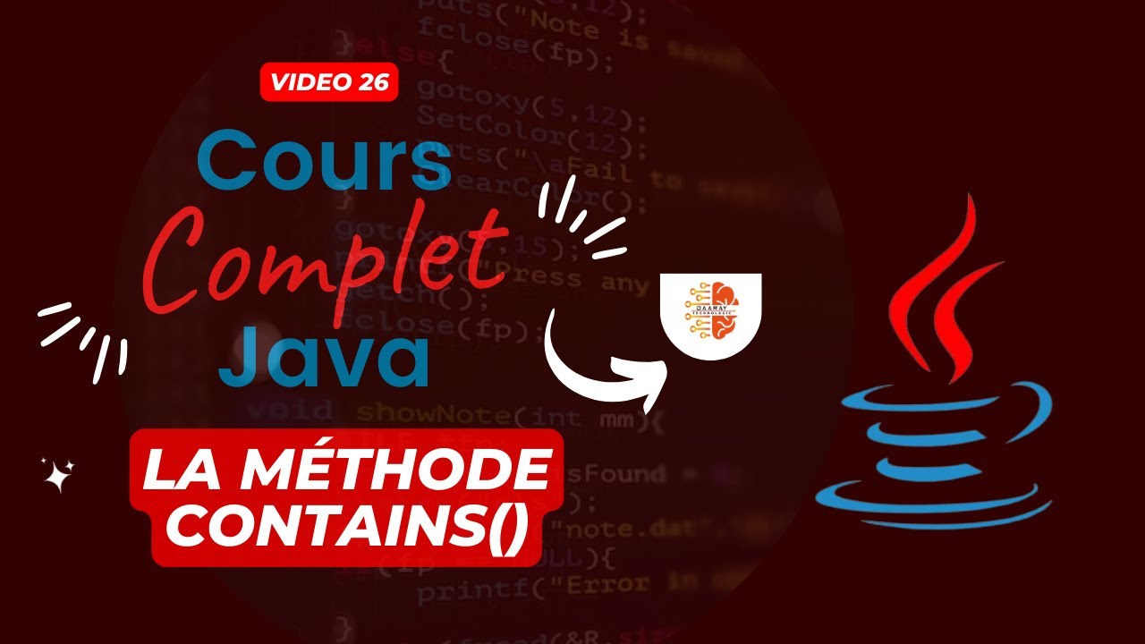 Methode Video Vidéo 26 - La méthode contains() - YouTube