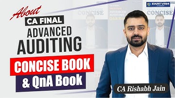 CA Final Advanced Auditing Concise (Summary) & QnA Book for May 2025 onwards | CA Rishabh Jain