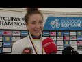 Chloe dygert  interview at the finish  women itt glasgow uci world championships 2023