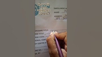 ignou assignment ka front page kaise bhare. #ignouassignmentfrontpage