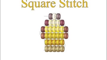 Square stitch. Beading cartoon