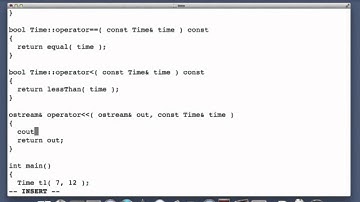 Overloading Stream Operators for the Time Class - Screencast