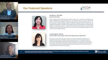 Behavioral Health HEDIS® Measures: An Annual Update From NCQA©