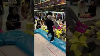 Watch This Teen Jump Around A🥱😲Fun Park Trampoline For The First Time #Shortvideo