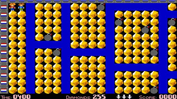 AMIGA CRAZY MINE 1 CRAZYMINE OCS BOULDERDASH CLONE BOULDER DASH EMERALD MINES FROM EMERALD WEB