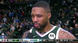 Damian Lillard reacts to short-handed Bucks' late comeback W over LA Clippers | NBA on ESPN