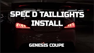 SPEC-D TAILLIGHTS INSTALLATION [GENESIS COUPE]