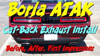 Borla ATAK Cat-Back Exhaust Install - 2021 Dodge Challenger V6 | Before, After, First Impressions