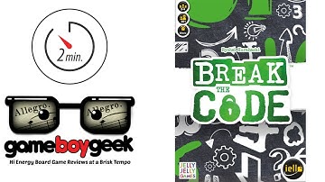 Break the Code (2-min Allegro) Review with the Game Boy Geek