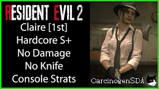 Resident Evil 2 REmake (PS4 4K) No Damage - Claire 1st (Claire A) Hardcore S+ Rank