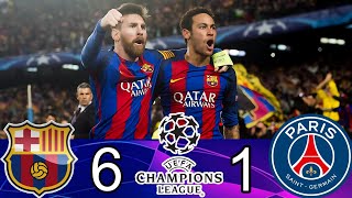 Barcelona 6-1 Paris Saint-Germain 🥶 UCL 🥇[2017] Extended Highlights o