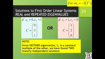 Homogeneous Linear System (Real and Repeated Eigenvalues) - Advanced Mathematics