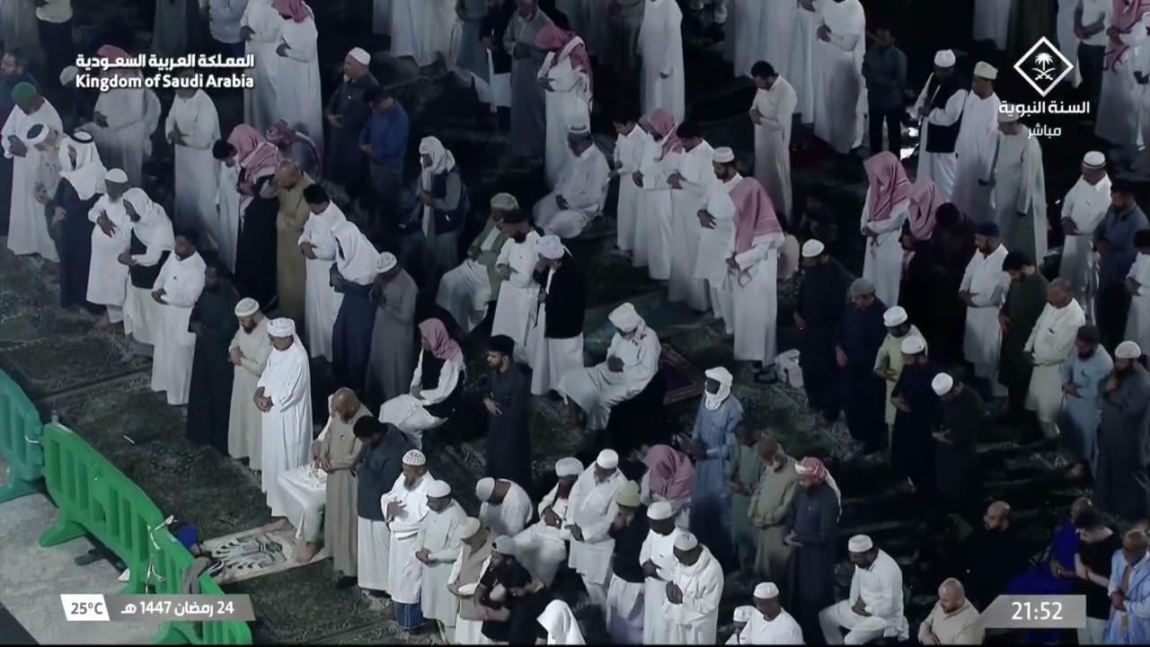 صلاة التراويح بالمسجد النبوي ليلة ٢٥ رمضان ١٤٤٧هـ لفضيلة الشيخ د. ‎#محمد_برهحي
