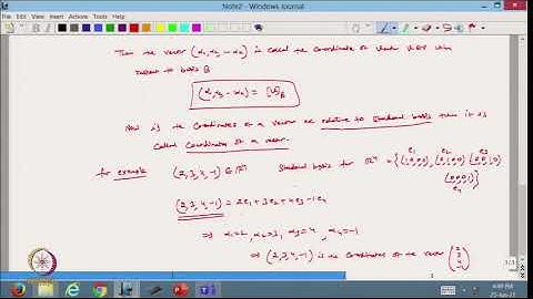 Coordinate of a vector with respect to ordered basis