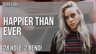 How to play Happier Than Ever by Billie Eilish on Tremolo Harmonica 24 Holes (Tutorial)