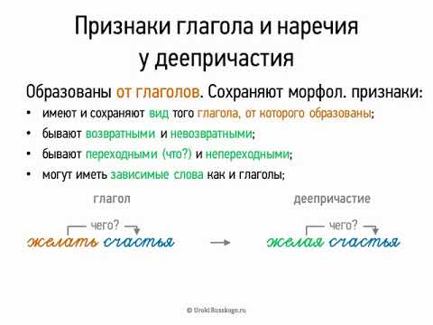 Презентация на тему: "Деепричастие и причастие"
