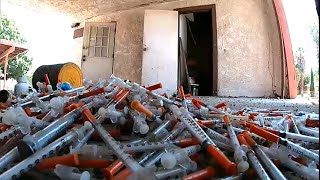 Fontana California -Abandoned house NEEDLES everywhere