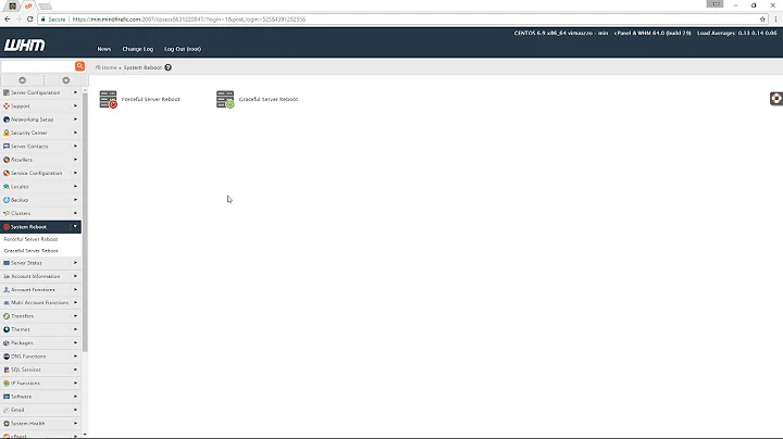 How to reboot your server using your WHM panel.