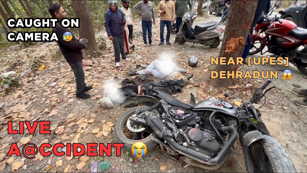 Caught On Camera: Terrifying Accident in Dehradun 🚨| UPES Road Accident LIVE 😰