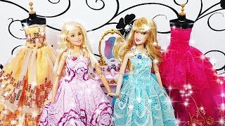 💕BARBIE MORNING ROUTINE💕PRINCESS AURORA💕DRESS UP BEDROOM💕MATH ROUTINE PRINCESA QUARTO VESTIDO