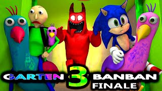 GARTEN OF BANBAN 3 FINALE! vs SONIC & BALDI Roblox Minecraft Animation CHALLENGE! Ft The Devil