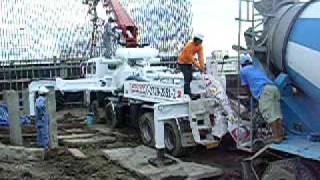 Flowcrete Thailand first job using Junjin 32M concrete pump