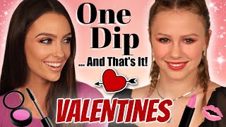 One Dip ONLY Valentine&#39;s Makeup Challenge! Daya Daily