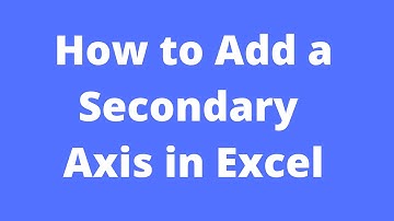 Adding a secondary axis to an Excel graph