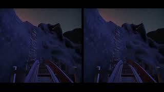 Mine Coaster Jumps Tracks, Goes Backwards   Skims Water VR