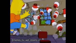 Bart Simspon Testing Megaphones but it's Fireflies