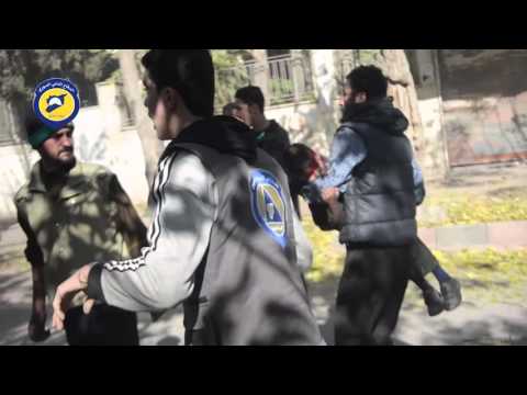 قصف عنيف تتعرض له مدينة دوما في الغةطة الشرقية في صباح بوم 19 11 2015