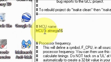 Makefile creation by WINAVR