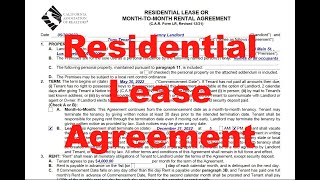 How to Complete The California Residential Lease (Month-To-Month) Rental Agreement