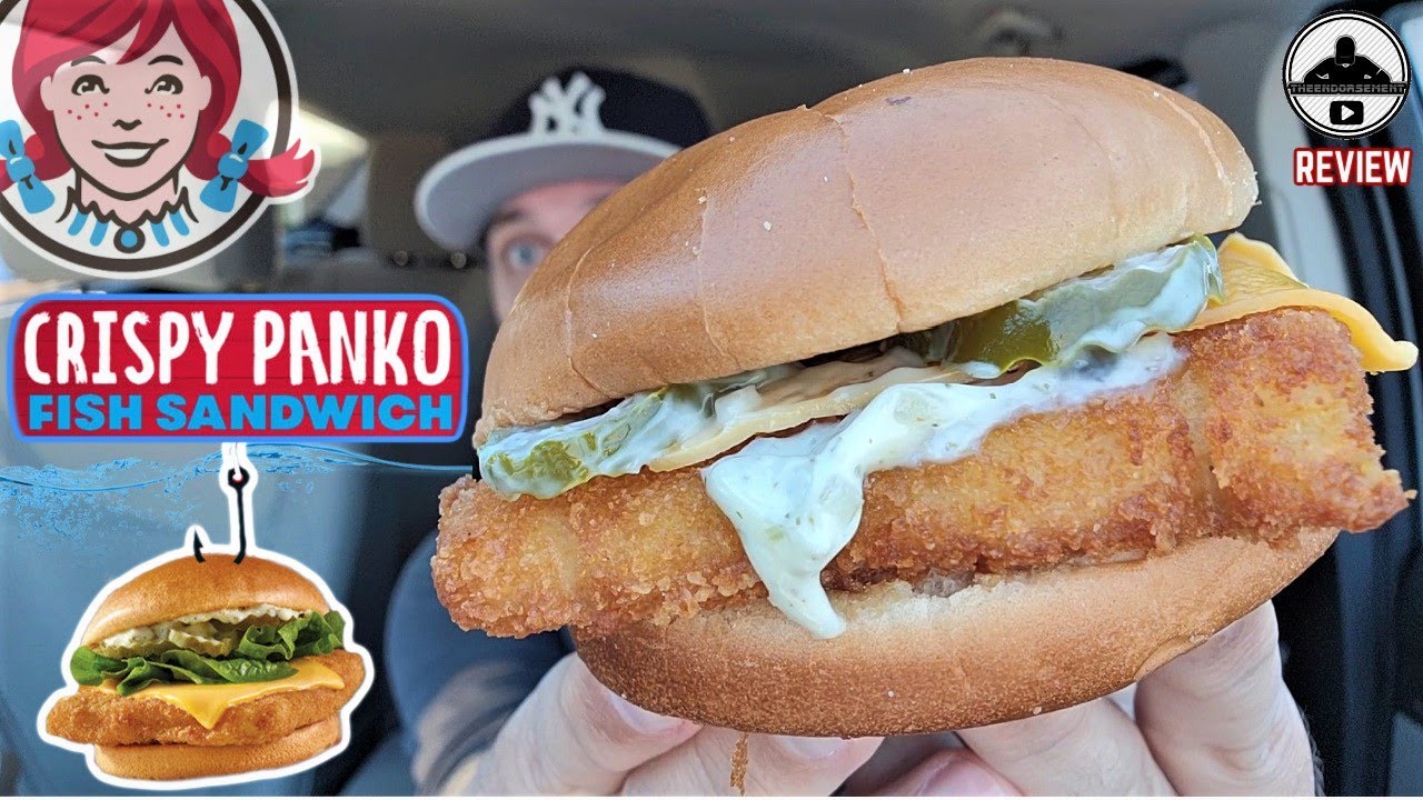 Wendy's® Crispy Panko Fish Sandwich Review! 👧🎣🥪 theendorsement YouTube