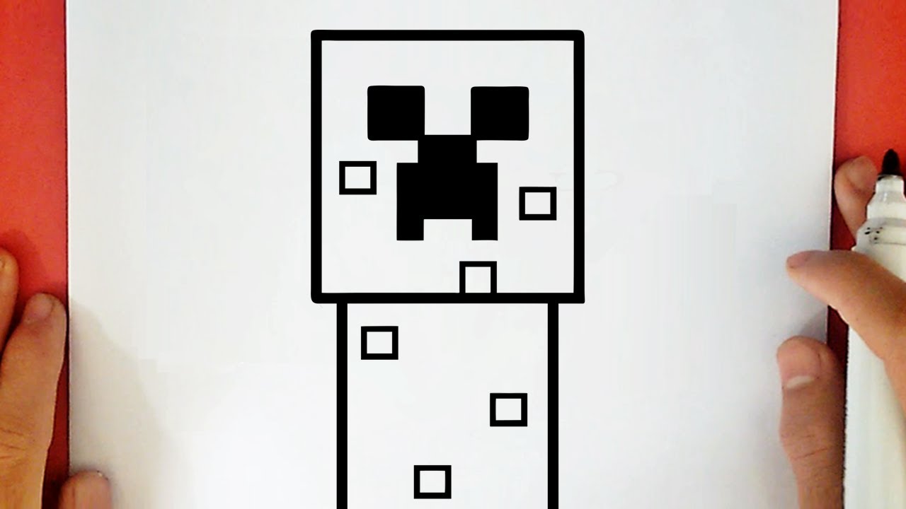 Como Desenhar o Creeper do Minecraft 