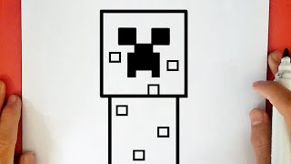 COMO DESENHAR O CREEPER DO MINECRAFT