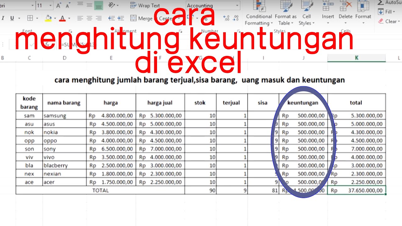 Cara Menghitung Ranking Di Excel