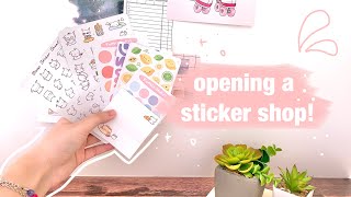 studio vlog #01 | setting up our sticker shop + packing first orders!