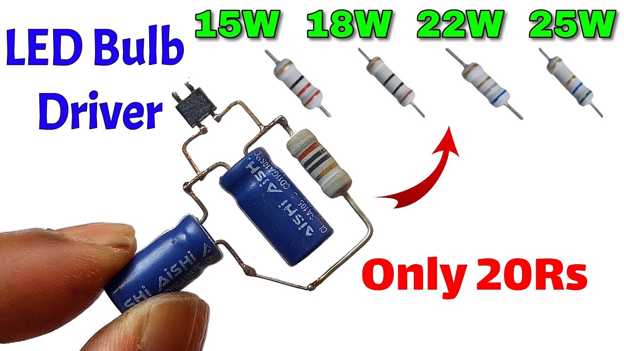 How To Make A 15W /18W /22W /25W LED Bulb Driver At Only 20Rs..LED Bulb