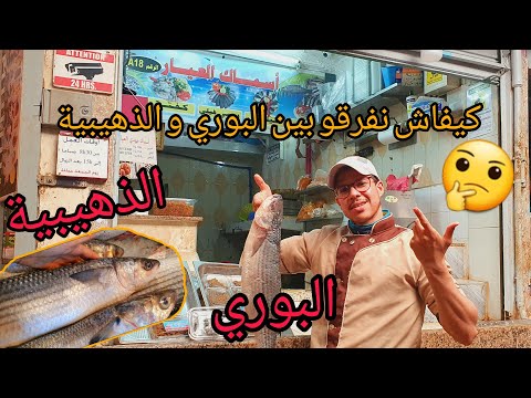 توضيح الفرق بين البوري و الذهيبية مع أثمنة بعض الأسماك 