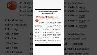 Ms Powerpoint most important shortcut keys #viral #shorts #shortvideo #trinding #computereducation