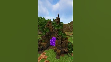 Minecraft Tree Stump Nether Portal #shorts