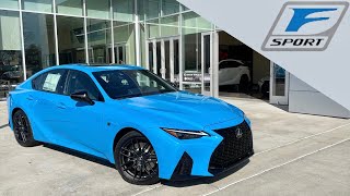 2024 Lexus IS500 F Sport Premium Blue Vector: POV Start Up, Test Drive, Walkaround and Review