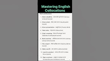 Mastering English Collocations #viralreels #shorts #trending #video