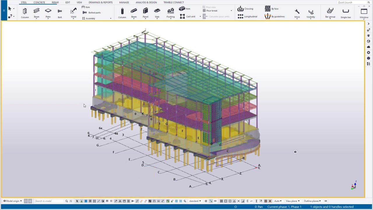 1 first steps start learning tekla structures - YouTube